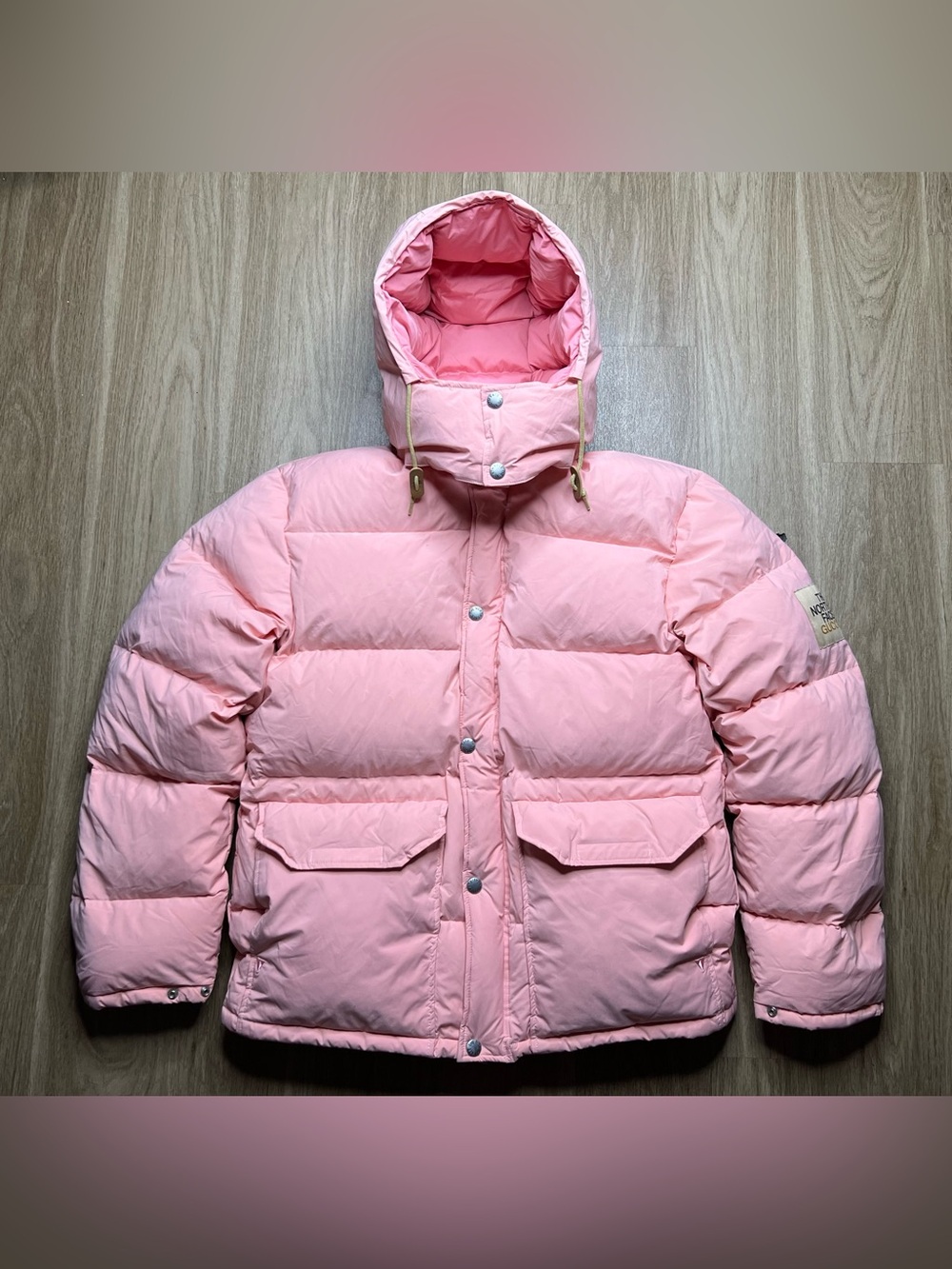 Blush Pink Gucci x The North Face Goose Down Puffer Jacket Sz Large